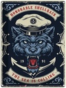 Blechschild 40x30 cm honorable shellback sea Dekoration