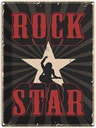 Blechschild 40x30 cm Rock Star Musik Dekoration