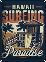 Blechschild 40x30 cm Surfing Paradise Sport Hobby