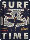 Blechschild 40x30 cm time long beach Dekoration