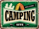 Blechschild 30x40 cm Camping welcome Outdoor