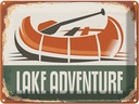 Blechschild 30x40 cm lake adventure Outdoor Camping