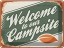 Blechschild 30x40 cm welcome to our Campsite Dekoration