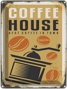 Blechschild 40x30 cm Kaffee Coffee House best in town Essen Trinken