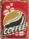Blechschild 40x30 cm Kaffee Premium Quality Coffee Essen Trinken