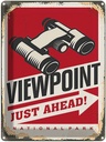Blechschild 40x30 cm Viewpoint just ahead Adventure Dekoration