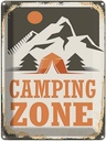 Blechschild 40x30 cm Camping Zone Outdoor