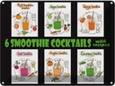 Blechschild 30x40 cm 6 smoothie cocktails Essen Trinken
