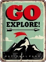 Blechschild 40x30 cm National Park go explore Outdoor Camping
