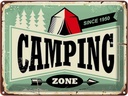 Blechschild 30x40 cm Camping Zone Outdoor Abenteuer