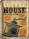 Blechschild 40x30 cm Kaffee Coffee best in town Essen Trinken