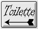 Blechschild 30x40 cm Toiletten Pfeil links Warnschild Hinweisschild Sicherheit Vorsicht