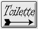 Blechschild 30x40 cm Toilette Pfeil rechts Warnschild Hinweisschild Sicherheit Vorsicht
