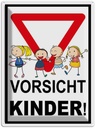Blechschild 40x30 cm Vorsicht Kinder Warnschild Hinweisschild Sicherheit