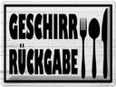 Blechschild 30x40 cm Geschirr Rückgabe Essen Trinken