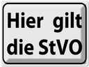 Blechschild 30x40 cm hier gilt StVO Verkehrs Dekoration Warnschild Hinweisschild Sicherheit Vorsicht
