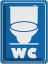 Blechschild 40x30 cm WC Piktogramm Toilette Warnschild Hinweisschild Sicherheit Vorsicht