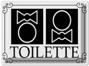 Blechschild 30x40 cm WC Piktogramm Toilette Warnschild Hinweisschild Sicherheit Vorsicht