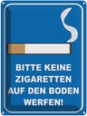 Blechschild 40x30 cm bitte keine Zigaretten Warnschild Hinweisschild Sicherheit Vorsicht