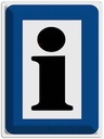 Blechschild 40x30 cm Information Touristinformation Warnschild Hinweisschild Sicherheit Vorsicht