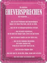 Blechschild 40x30 cm ein ehrliches Eheversprechen Dekoration Spruch Zitat