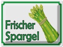 Blechschild 30x40 cm frischer Spargel Restaurant Essen Trinken