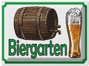 Blechschild 30x40 cm Biergarten Bier Brauerei Essen Trinken