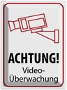 Blechschild 40x30 cm Achtung Videoüberwachung Warnschild Hinweisschild Sicherheit Vorsicht