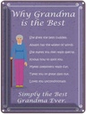 Blechschild 40x30 cm why Grandma is the best Oma Opa