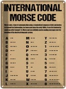 Blechschild 40x30 cm international Morse code Dekoration
