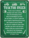 Blechschild 40x30 cm Traktor unser in Ewigkeit Amen Dekoration Spruch Zitat