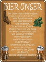 Blechschild 40x30 cm Bier unser in Ewigkeit Prost Essen Trinken