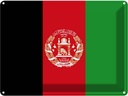 Blechschild 30x40 cm Afghanistans Afghanistan Flagge Fahne Wappen