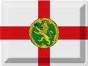 Blechschild 30x40 cm Alderney Flagge Fahne Wappen