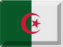 Blechschild 30x40 cm Algeriens Algeria Flagge Fahne Wappen