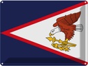 Blechschild 30x40 cm American Samoa Flagge Fahne Wappen