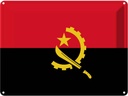 Blechschild 30x40 cm Angolas Angola Flagge Fahne Wappen
