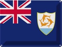 Blechschild 30x40 cm Anguillas Anguilla Flagge Fahne Wappen
