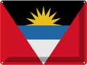 Blechschild 30x40 cm Antigua und Barbuda Flagge Fahne Wappen