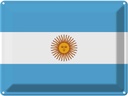 Blechschild 30x40 cm Argentinien Argentina Flagge Fahne Wappen