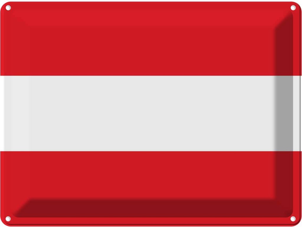 Blechschild 30x40 cm Österreich Austria Flagge Fahne Wappen
