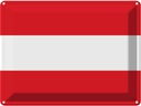 Blechschild 30x40 cm Österreich Austria Flagge Fahne Wappen