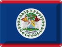 Blechschild 30x40 cm Belizes Belize Flagge Fahne Wappen