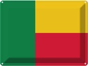 Blechschild 30x40 cm Benins Benin Flagge Fahne Wappen