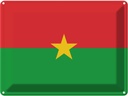 Blechschild 30x40 cm Burkina Fasos Faso Flagge Fahne Wappen