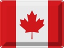 Blechschild 30x40 cm Kanadas Canada Flagge Fahne Wappen