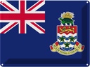 Blechschild 30x40 cm Cayman Islands Flagge Fahne Wappen