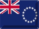 Blechschild 30x40 cm Cookinseln Cook Islands Flagge Fahne Wappen