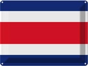 Blechschild 30x40 cm Costa Ricas Rica Flagge Fahne Wappen