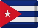 Blechschild 30x40 cm Kubas Cuba Flagge Fahne Wappen